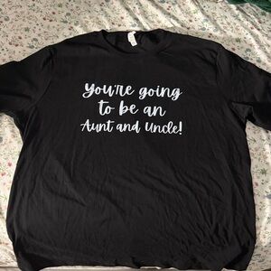 Black Graphic Tee "You're going to be an Aunt and Uncle!"